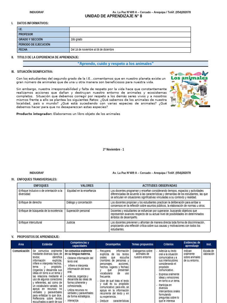 2° Grado - Unidad de Aprendizaje N°08 | PDF | Números | Aprendizaje