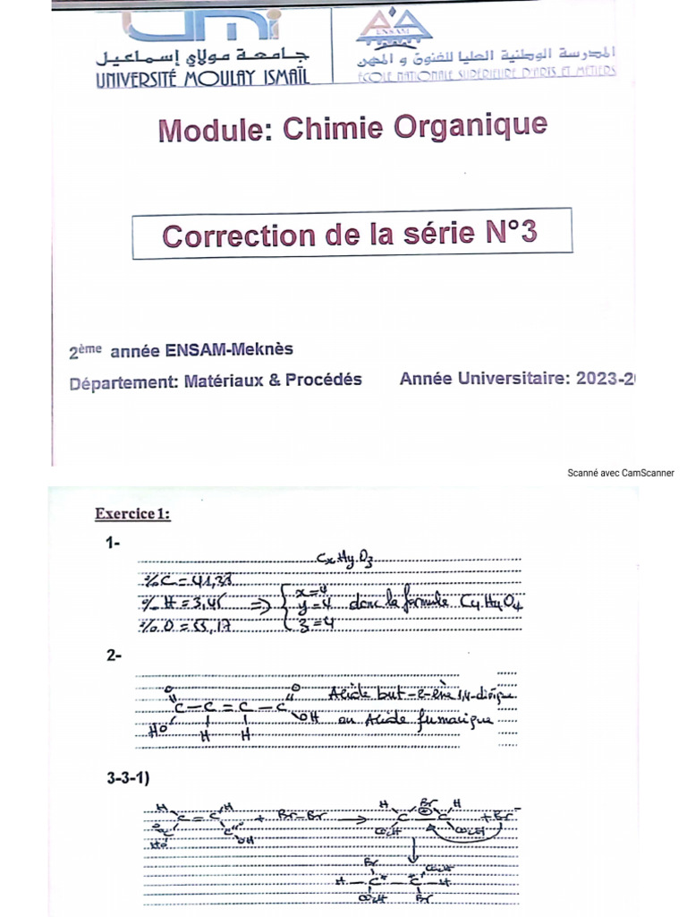 Correction TD3 Chimie Organique | PDF