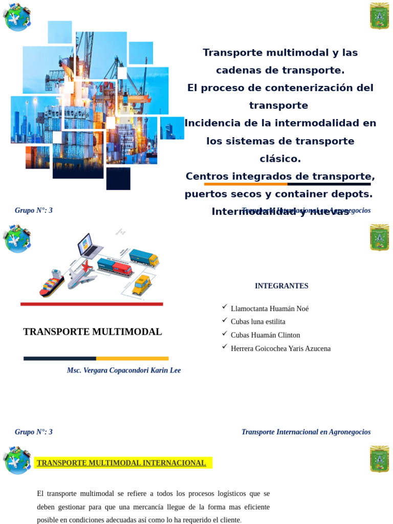 Transporte Multimodal - Grupo #3 | PDF | Transporte Intermodal de Carga ...