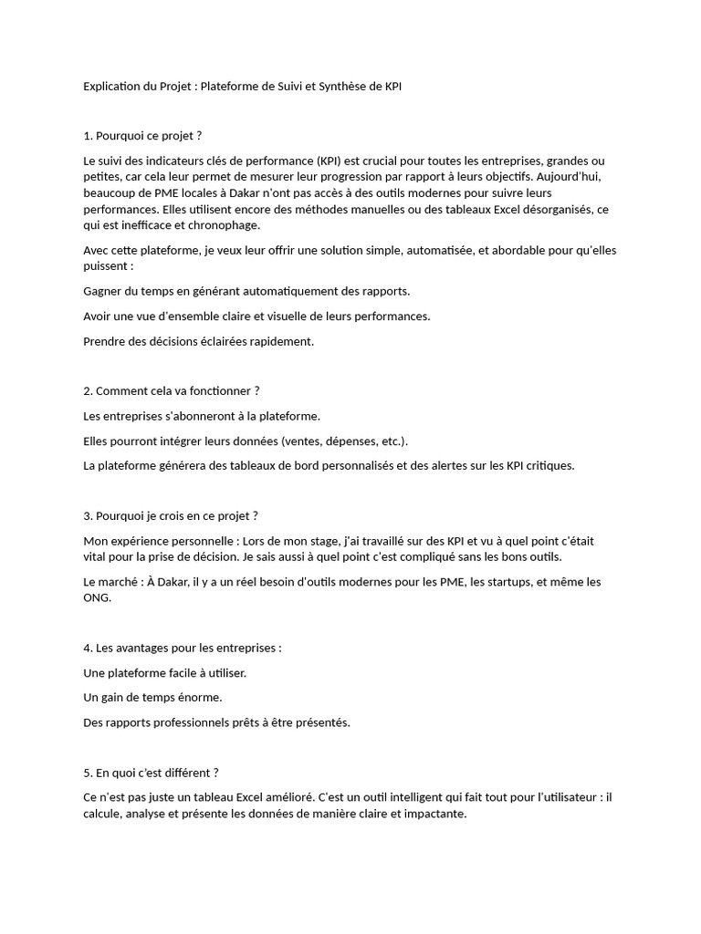 Explication Du Projet | PDF