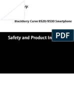 Blackberry Curve 8520 8530 Smart Phone Safety and Product Information T43156 696706 0929102159 001 US