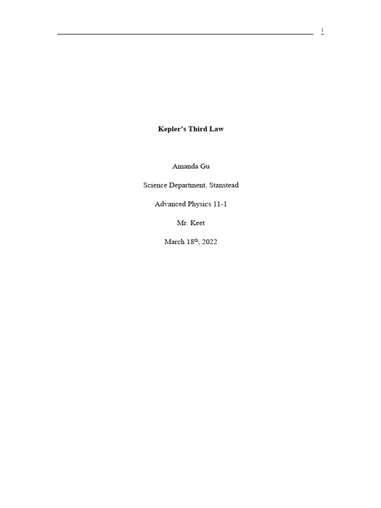 Phys Paper Final Version | PDF | Orbit | Force