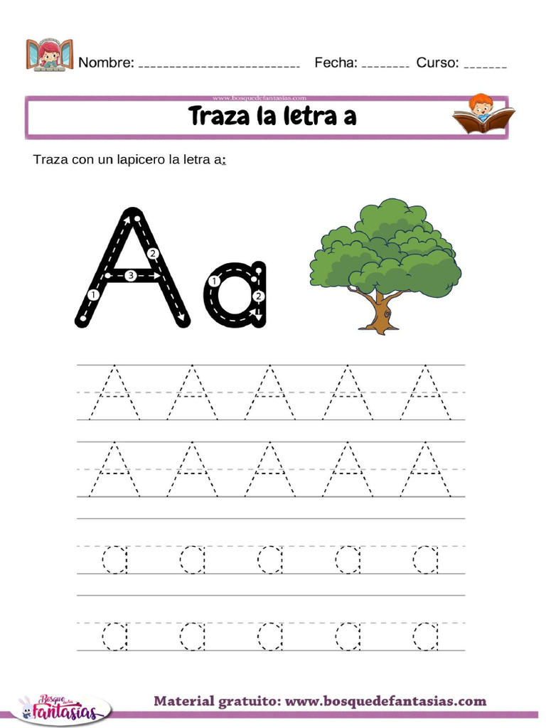 Ejercicios de Palabras Con La Letra A | PDF