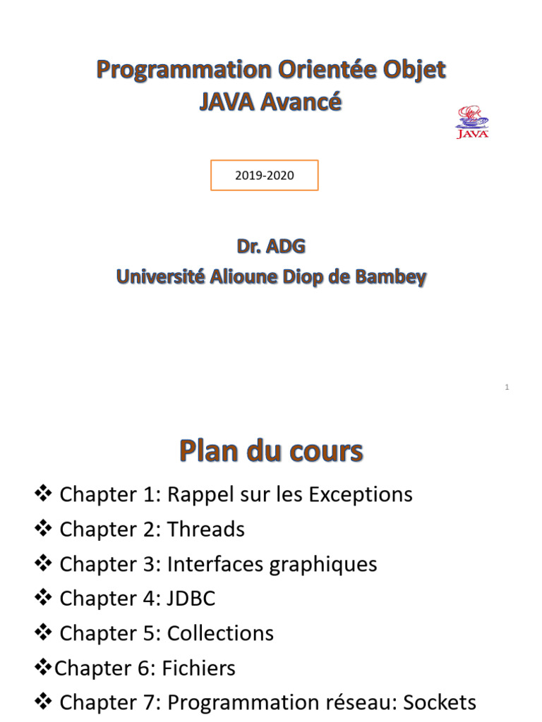 Exceptions en Java : Gestion et Types | PDF | Java (Langage de ...