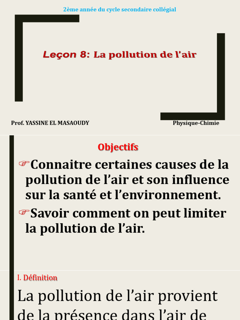 Causes et solutions de la pollution de l'air | PDF | Pollution de l'air ...