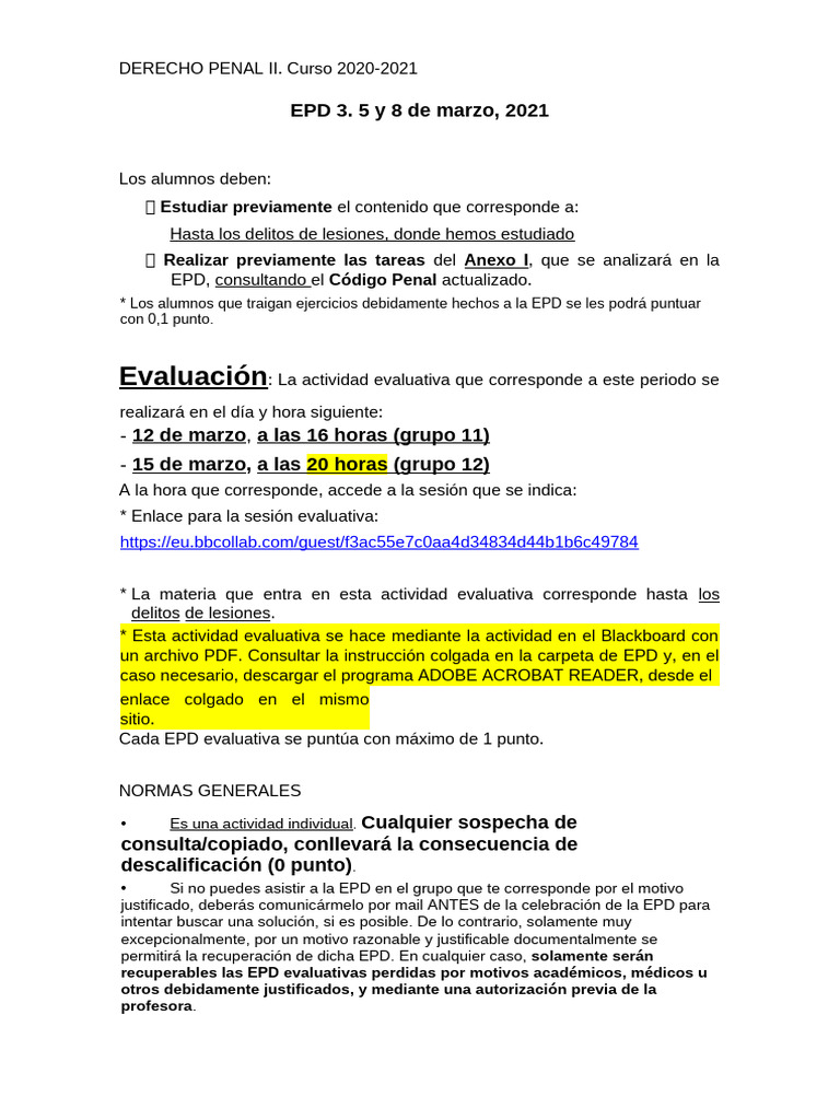 EPD 3-Instrucciones-2021 | PDF | Homicidio | Intención (Derecho Penal)