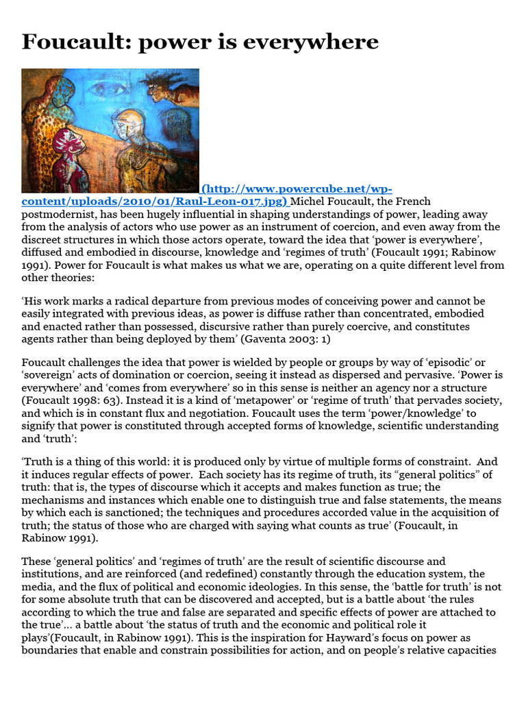 Foucault3A+power+is+everywhere+7C+Understanding+power+for+social ...