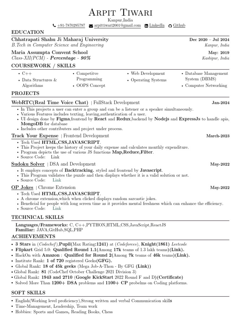 Arpit Resume | PDF | Java Script | Software Development