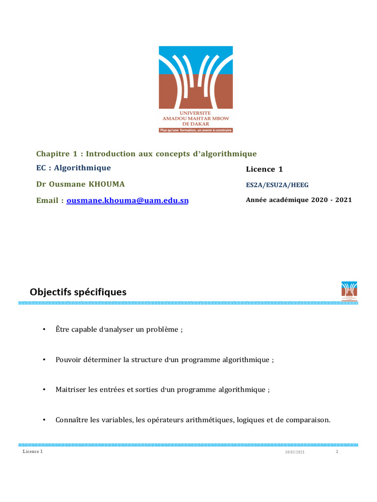 Introduction à l'algorithmique 2020 | PDF | Programme informatique ...