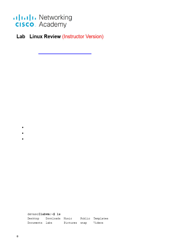 1.2.2 Lab - Linux Review - ILM | PDF | Computer File | Directory ...