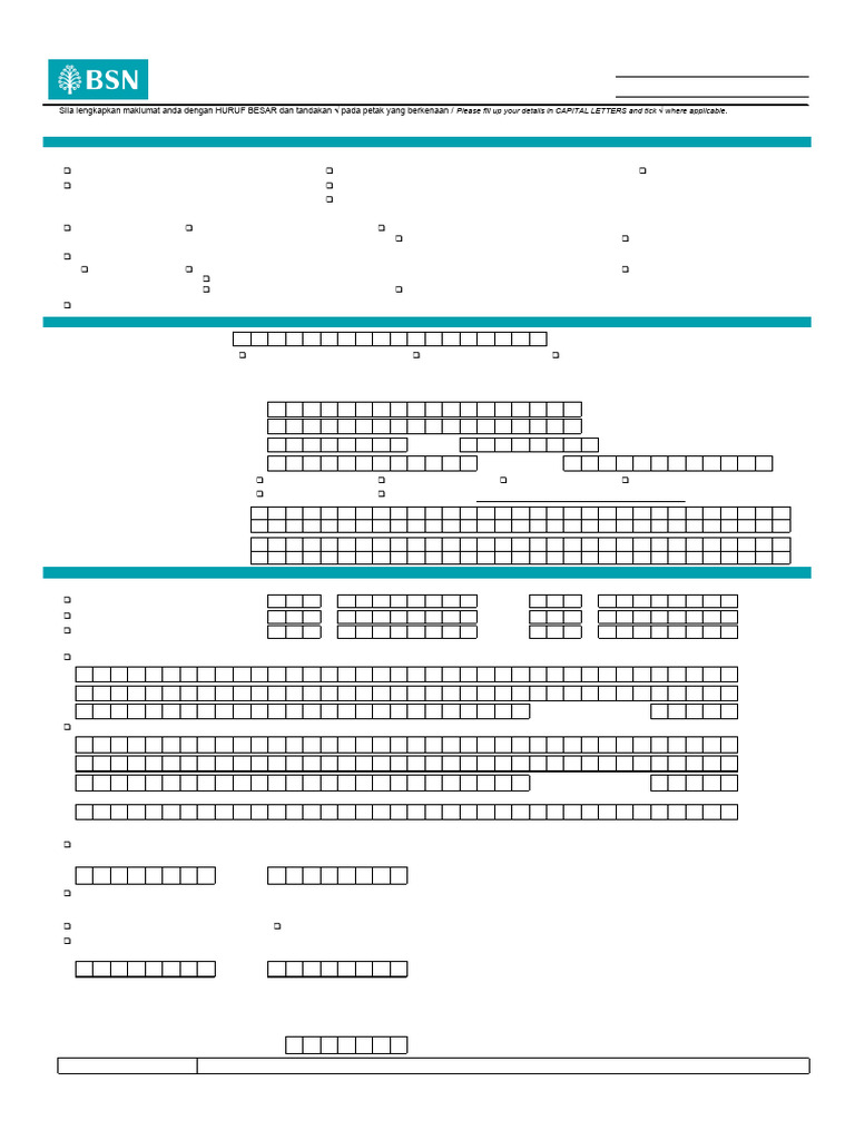 Permohonan Kad dan Perkhidmatan BSN | PDF