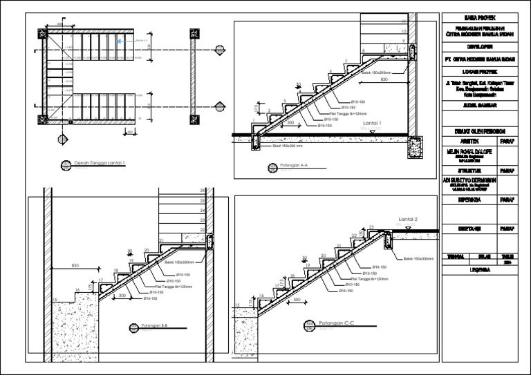 STR Full Dak Atap (1) (1) - Detail Tangga Lt. 1 | PDF