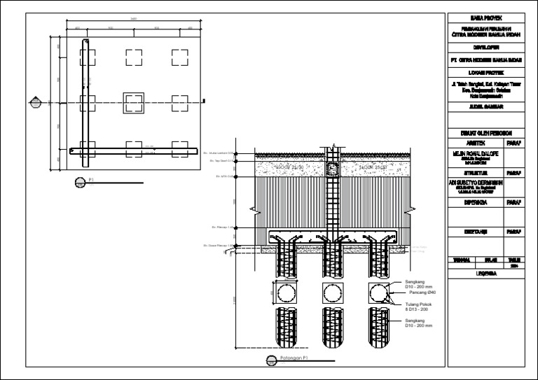 STR Full Dak Atap (1) (1) - Detail Poer | PDF