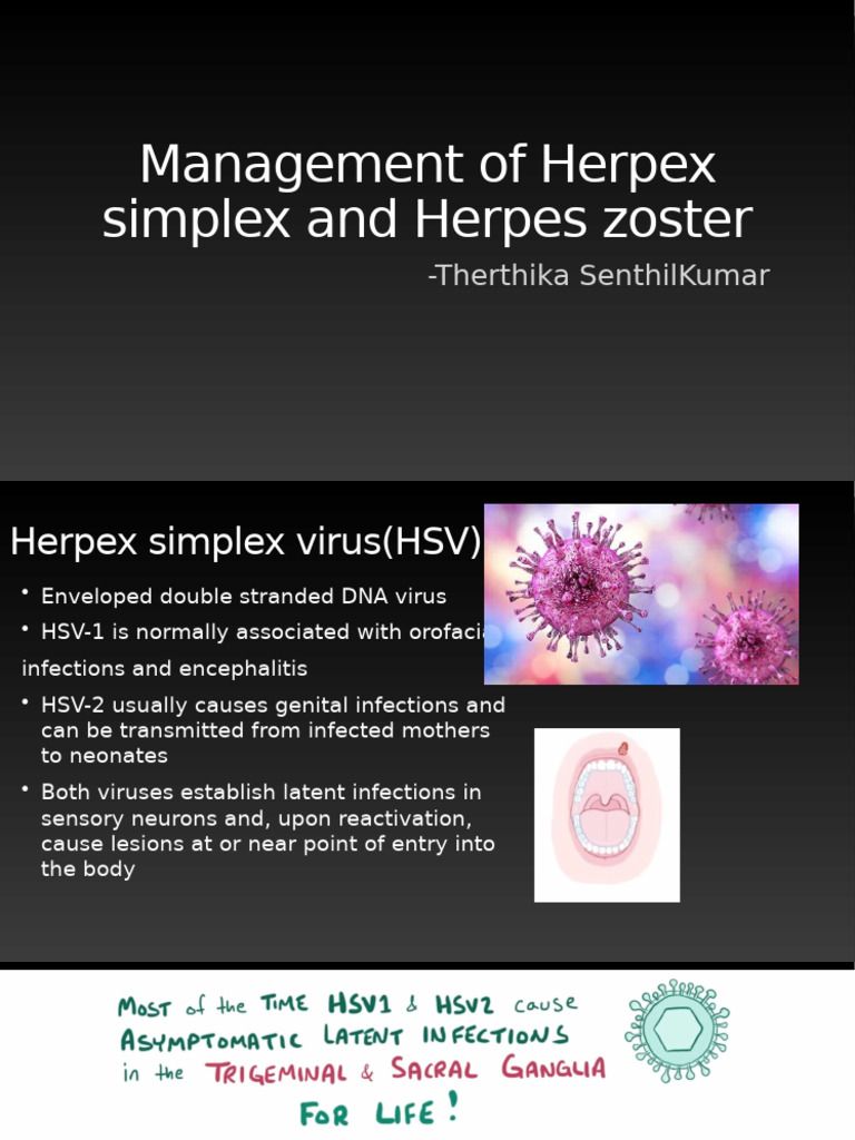 Management of Herpes Simplex and Zoster | PDF | Animal Virology ...