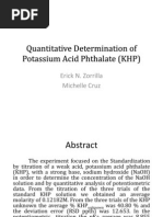 Download Quantitative Determination of Potassium Acid Phthalate KHP by Michelle Cruz Abril SN80847919 doc pdf