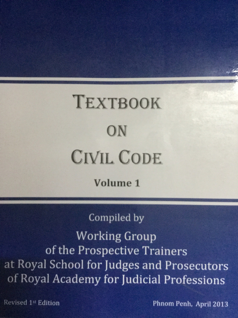 (V1) Text Book On Civil Code Eng | PDF