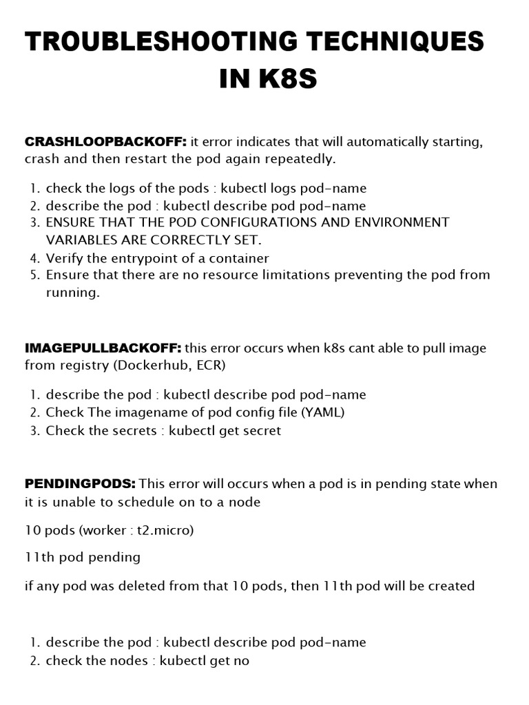 Kubernetes Deployment Troubleshooting Guide | PDF | Software ...