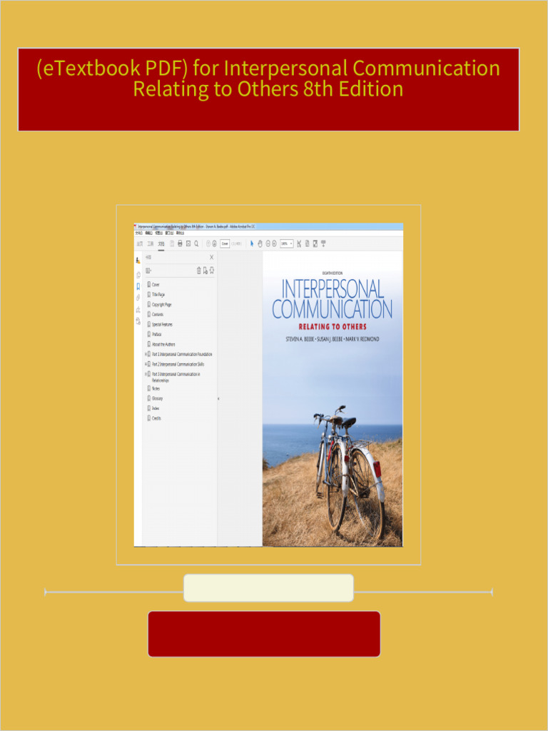 Get etextbook pdf for interpersonal communication relating to others