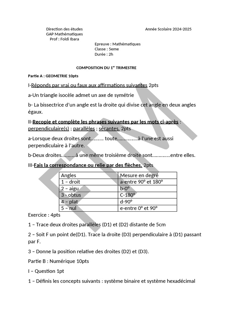 Géométrie et Numérique en 5ème | PDF