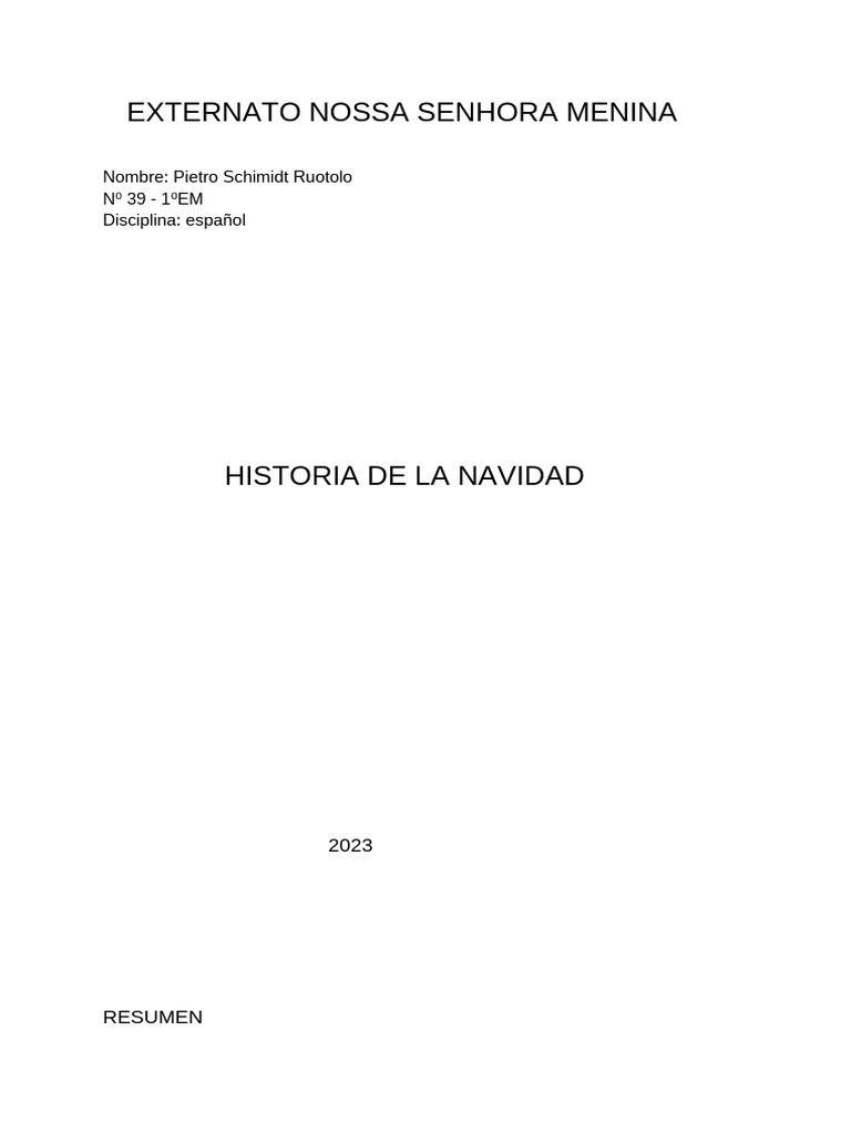 Historia y Tradiciones de la Navidad | PDF | Natividad De Jesus | Navidad