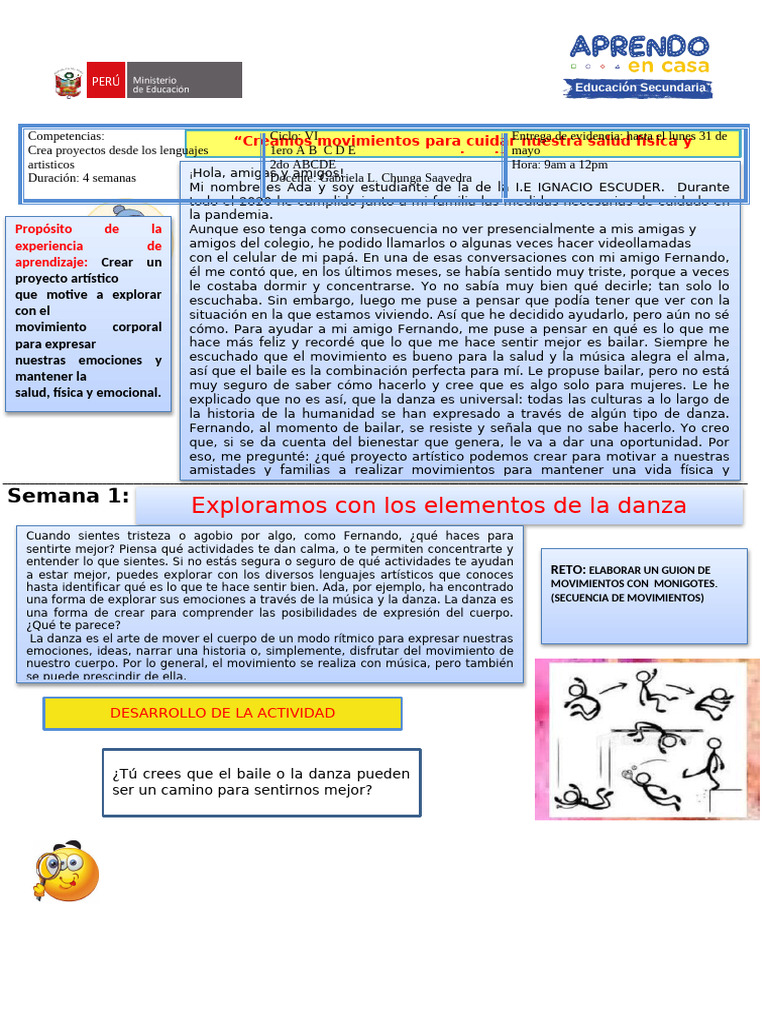 Semana 1 | PDF | Bailes | Las emociones