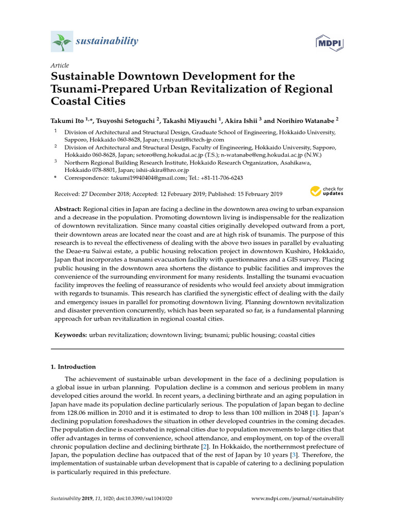 Sustainable Urban Revitalization Strategies | PDF | Flood | Tsunami