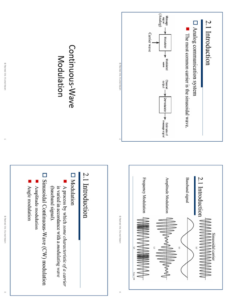 Continuous-Wave Modulation Explained | PDF | Distortion | Modulation