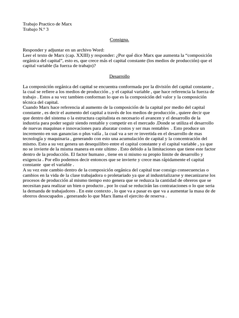 Marx Trabajo | PDF
