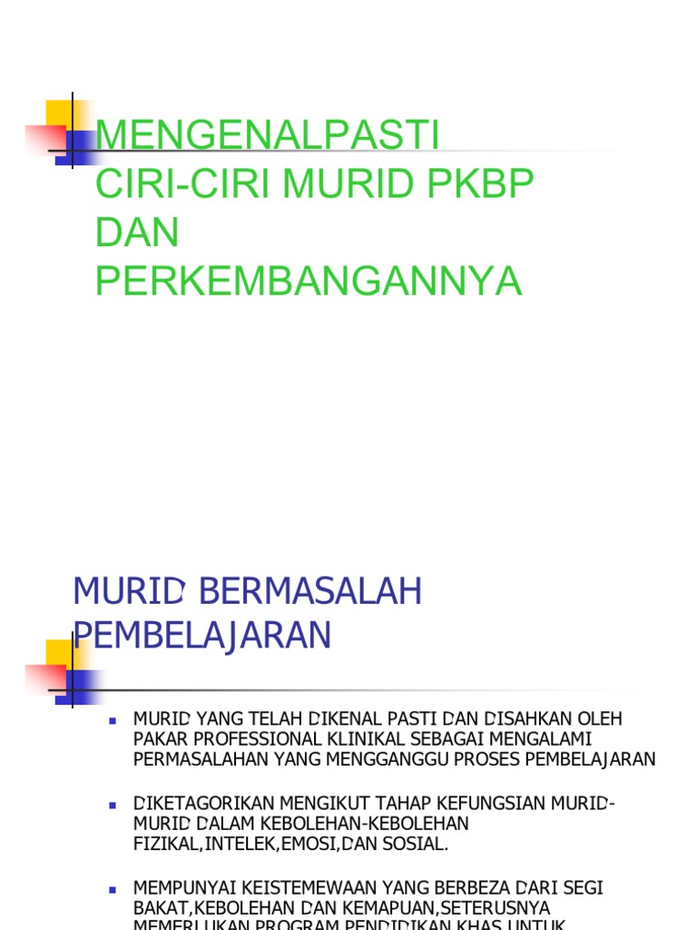 3 Mengenal Pelajar Berkeperluan Khas Pembelajaran Pdf