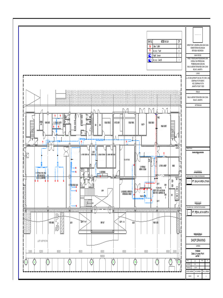 Rencana Shop Drawing Gedung Bea Cukai | PDF