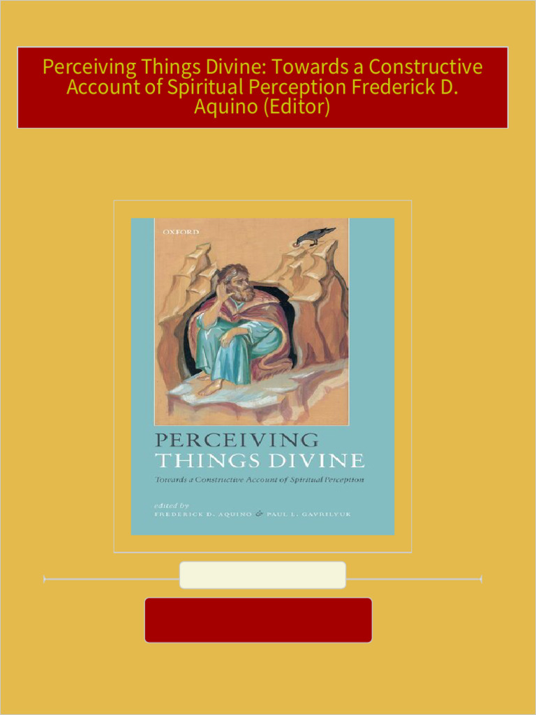Get perceiving things divine towards a constructive account of