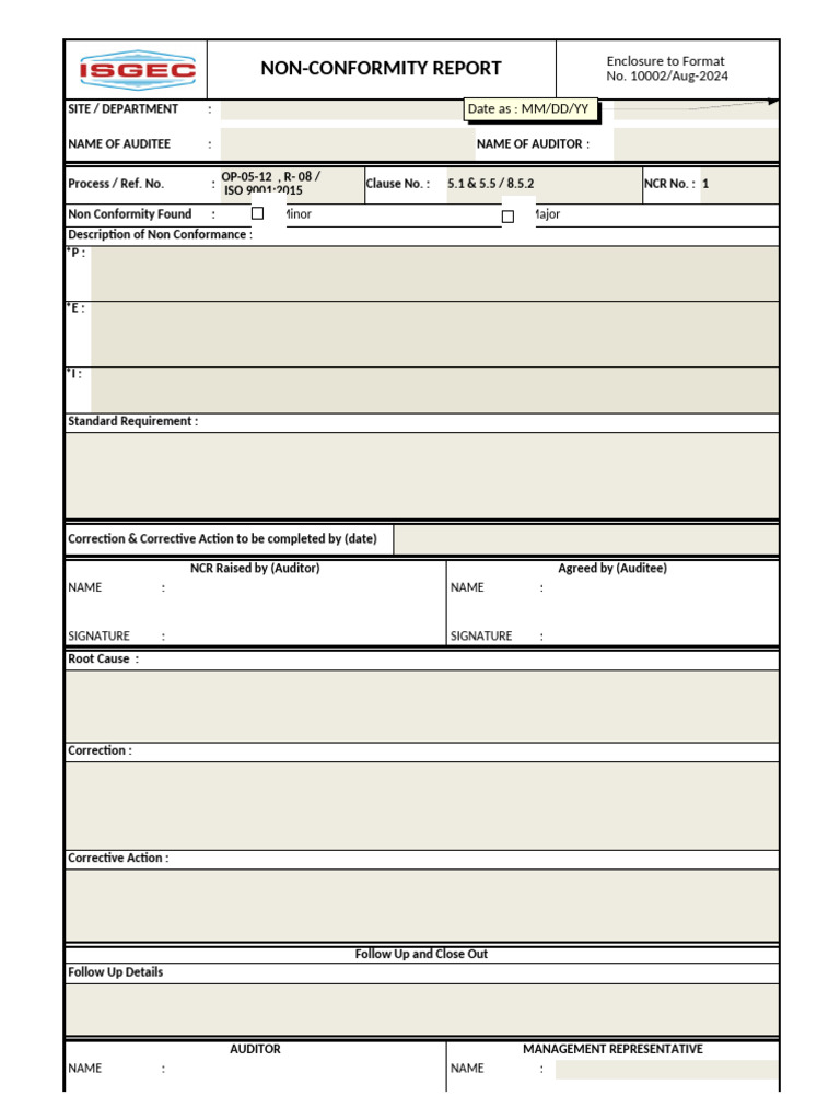 Internal Audit Report Format Revised | PDF | Auditor's Report | Audit