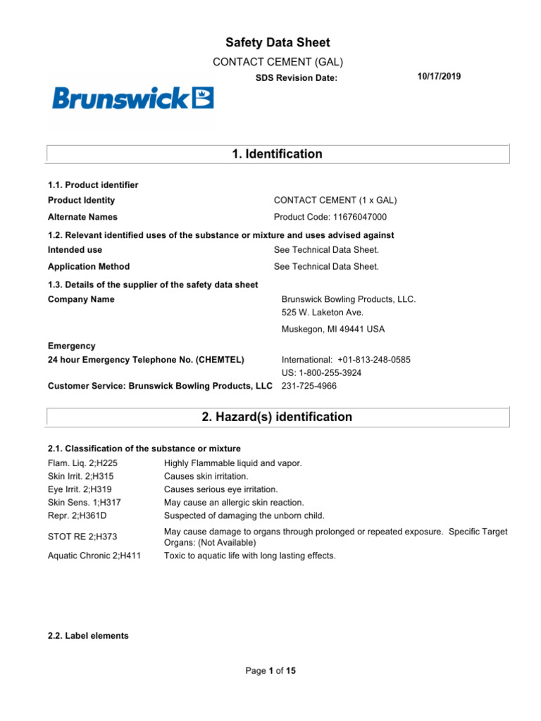 Contact Cement Flammability Risks | PDF | Toxicity | Combustion