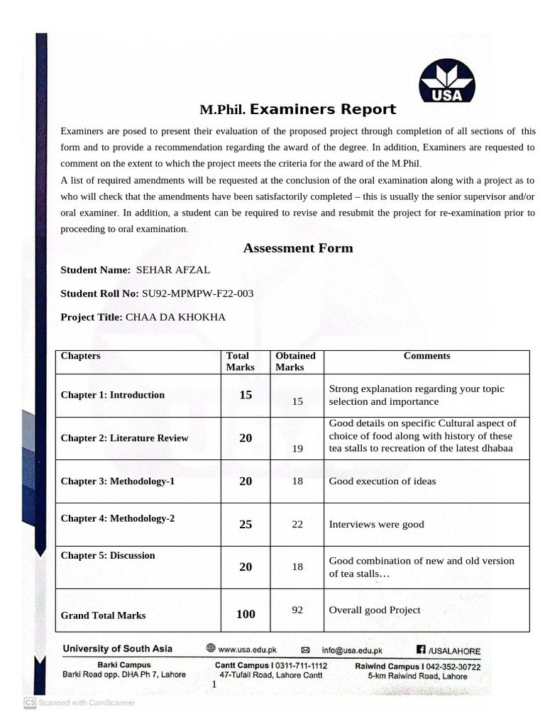 SEHAR AFZAL Report | PDF | Thesis