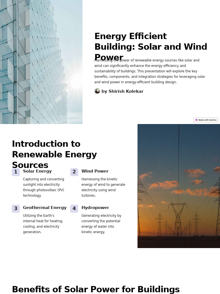Energy Efficient Building Solar and Wind Power | PDF | Solar Energy ...