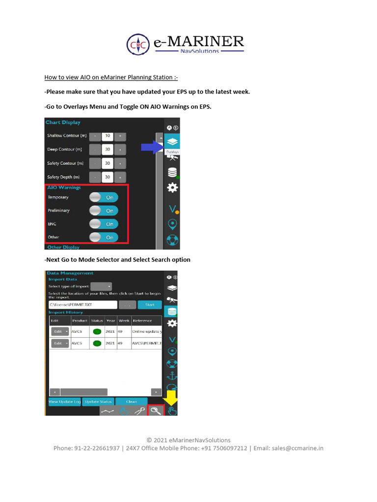 View AIO on eMariner Planning Station | PDF