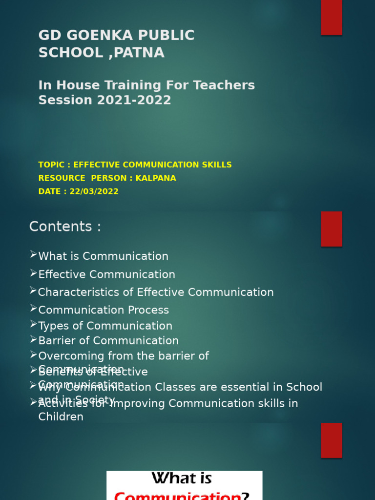 Effective Communication Skills Training | PDF | Communication | Human ...
