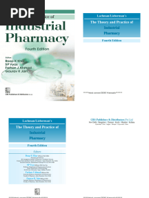 Industrial Pharmacy by Lachman 4th Edition