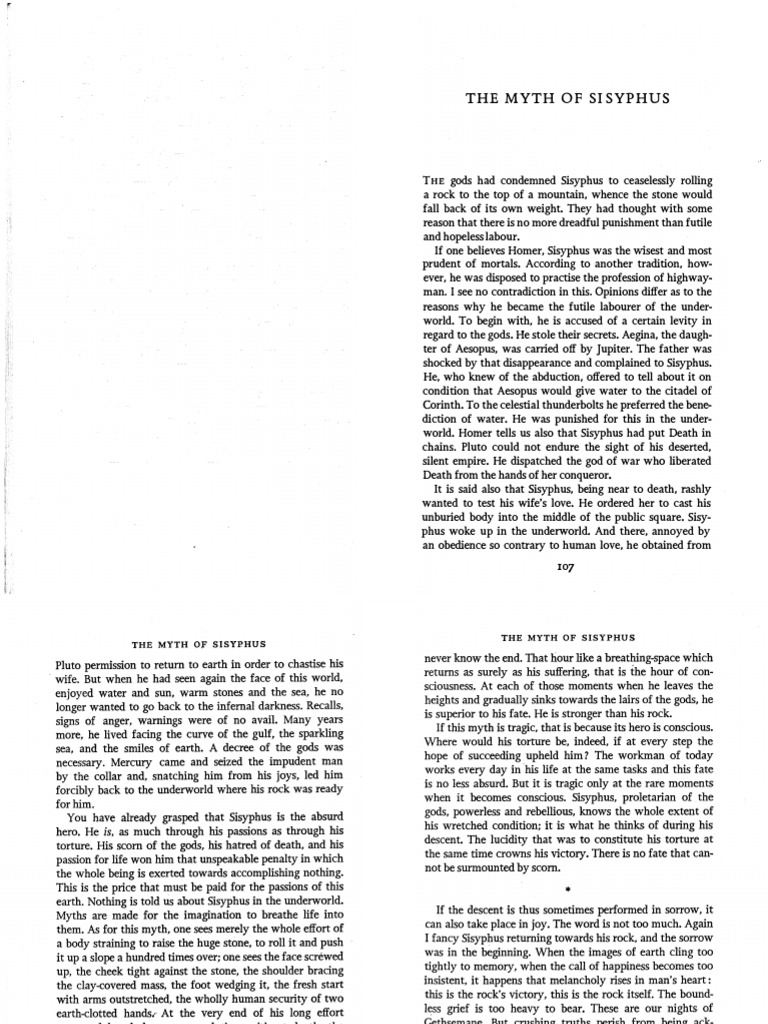 Albert Camus The Myth Of Sisyphus Pdf Download