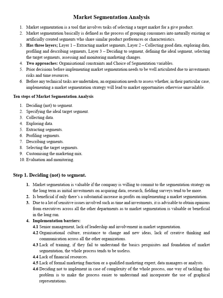 Market Segmentation Analysis | PDF | Principal Component Analysis ...
