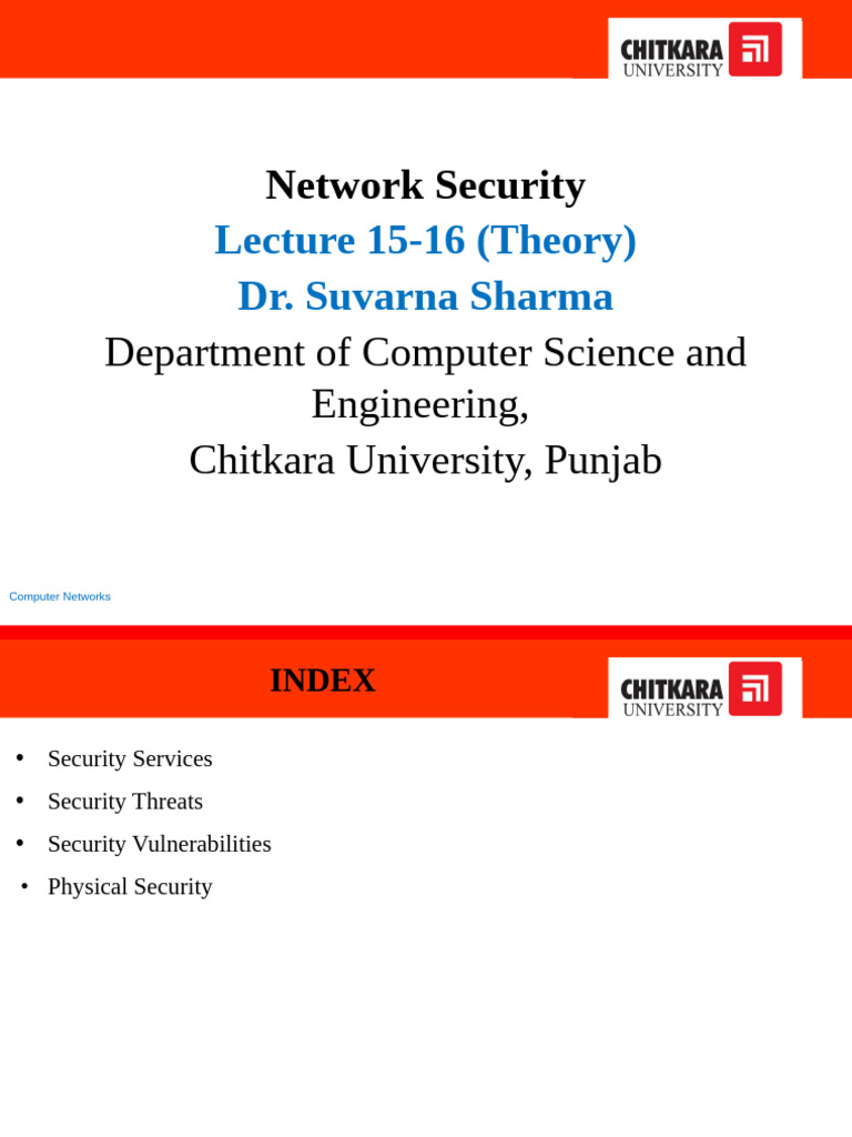 7 - Lecture No. (15-16) - Network Security | PDF | Computer Network ...