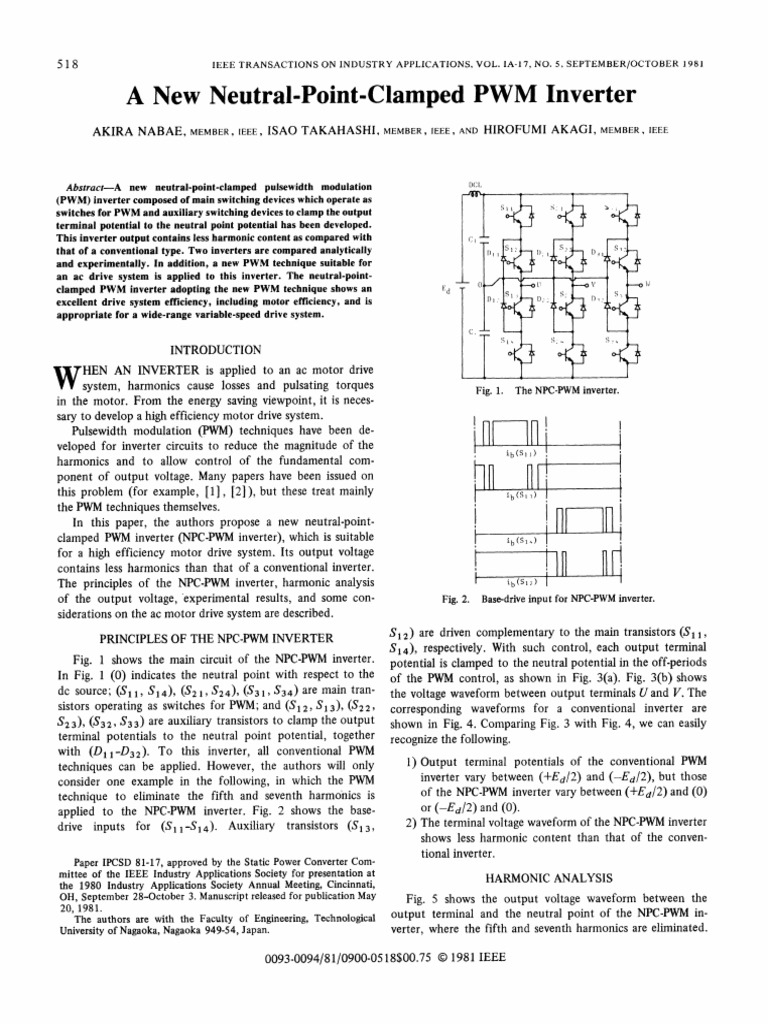 Neutral-Point-Clamped PWM Inverter | PDF | Power Inverter | Electric Power