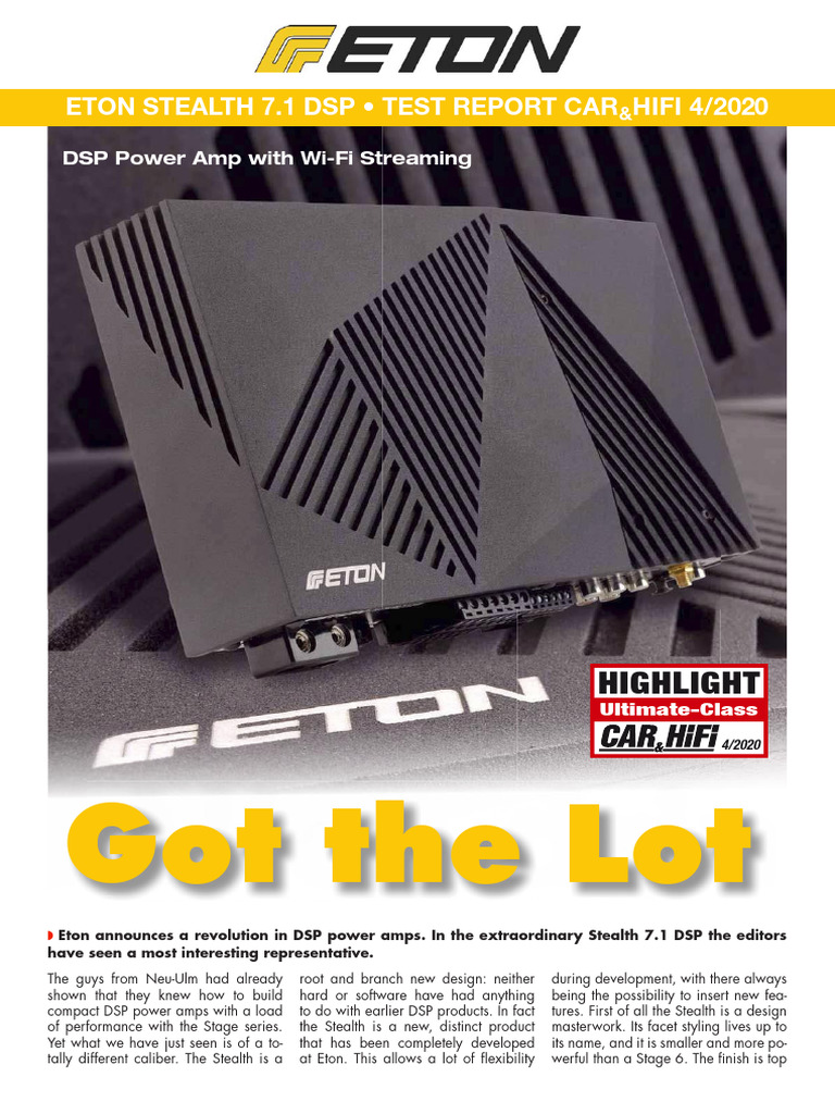 Eton - Stealth 7.1 - Test - en | PDF | Digital Signal Processor ...