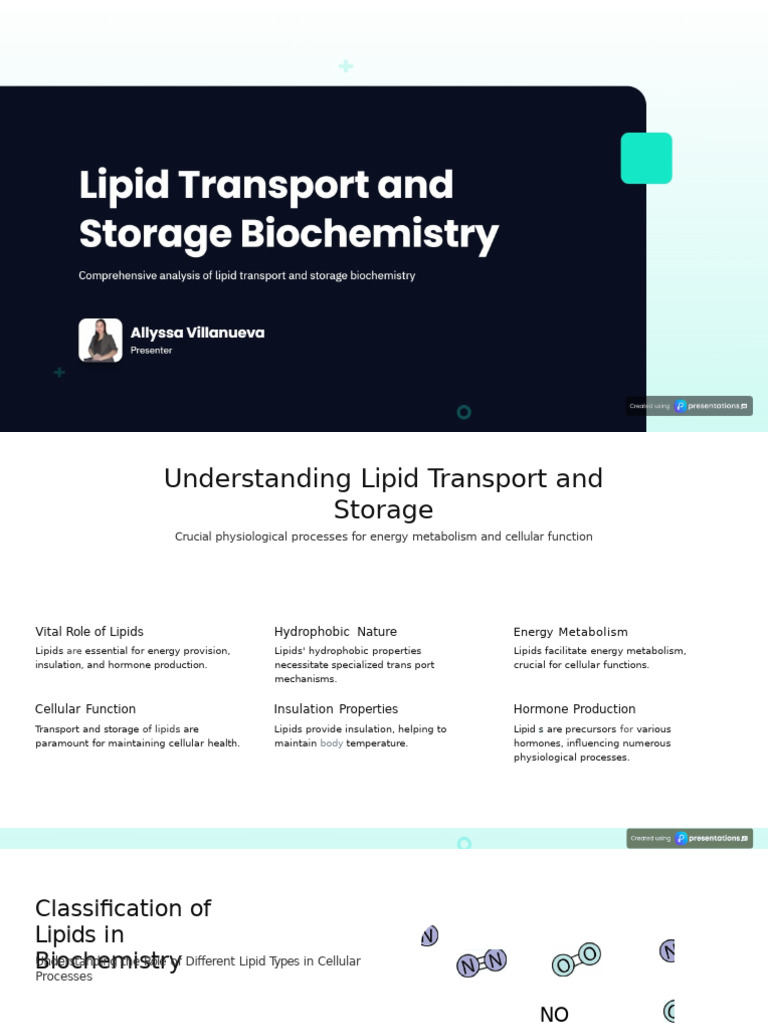 Lipid Transport and Metabolism Explained | PDF | Lipoprotein | Lipid