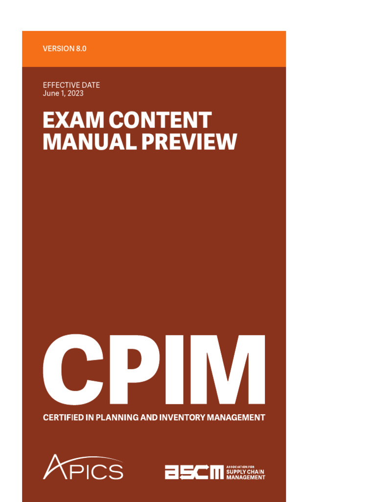 Cpim 8 Ecm Preview | PDF | Marketing | Business