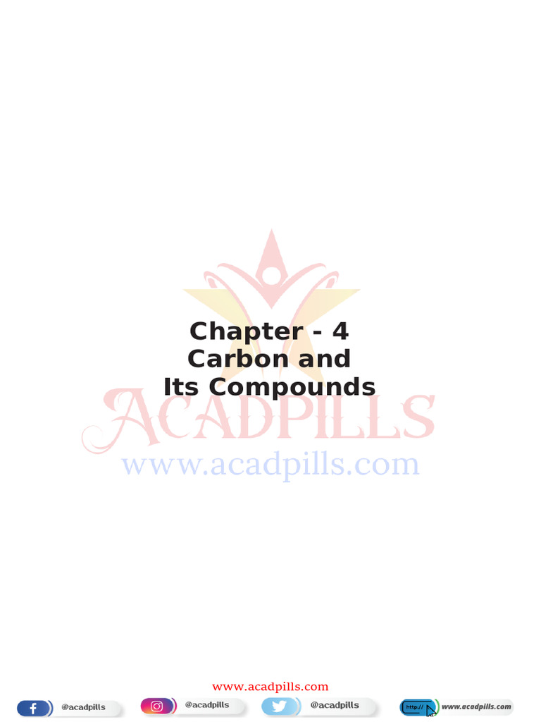 Chapter 4 - Carbon and Its Compounds | PDF