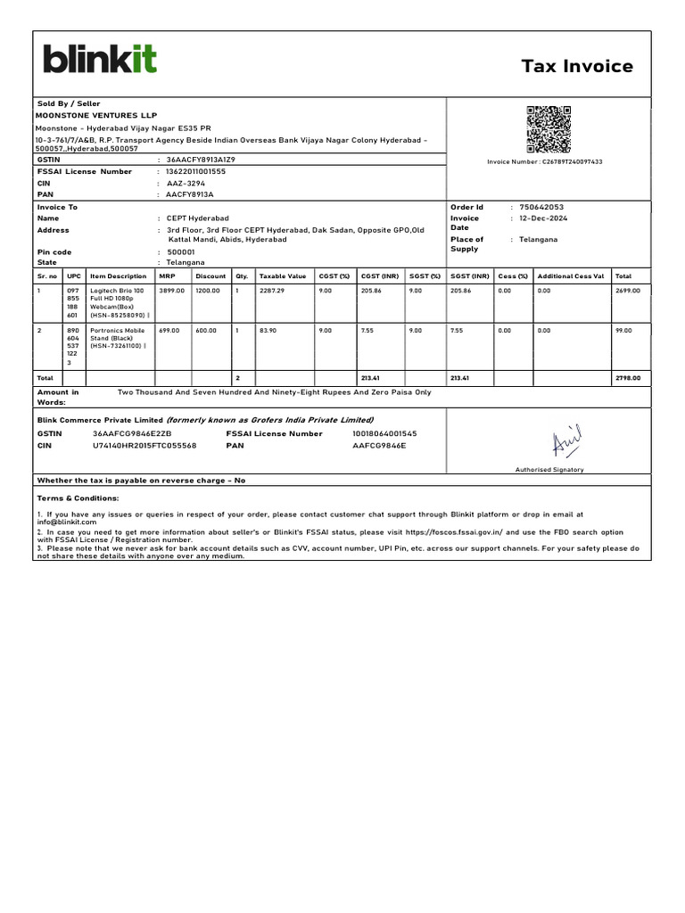 ForwardInvoice ORD815210548c | PDF | Government Finances | Taxes