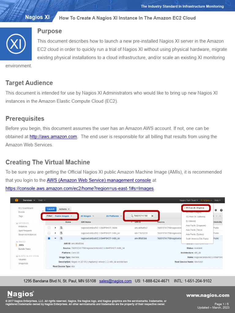 Using Nagios XI in Amazon EC2 Cloud | PDF | Amazon Web Services | Computing