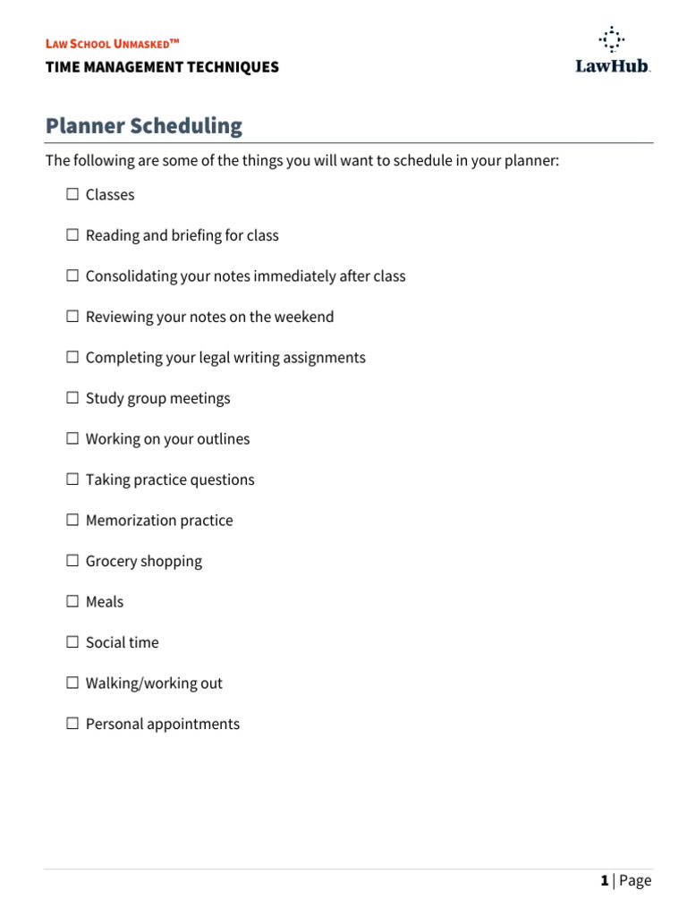 Planner Scheduling and Scheduling Techniques PDF | PDF