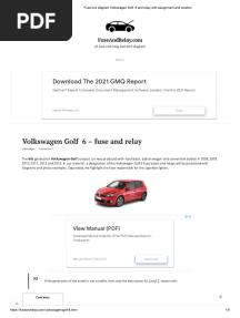 Fuse box diagram Volkswagen Golf  6 and relay with assignment and location
